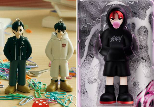 성훈 피규어 굿즈(좌)와 연준 피규어 앨범(우)./HYBE MERCH·빅히트뮤직