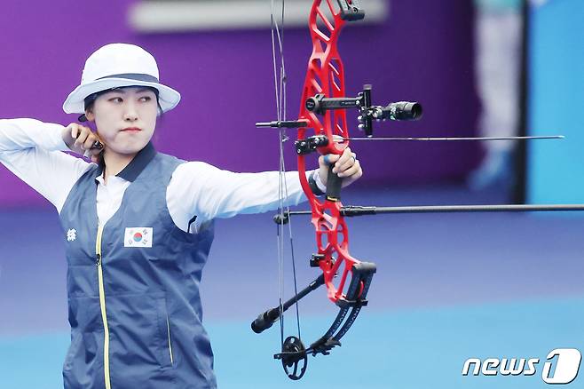컴파운드 여자 대표팀 소채원. /뉴스1 DB ⓒ News1 민경석 기자