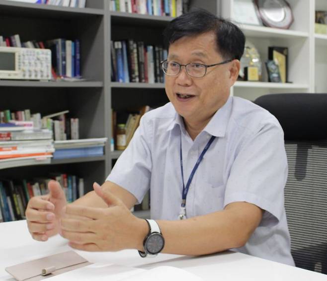 류재완 에스비비테크 대표가 지난달 12일 경기도 김포시에 위치한 에스비비테크 본사에서 아시아경제와 인터뷰를 하고 있다. 에스비비테크 제공.