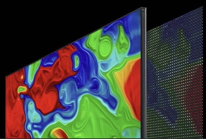 중국 하이센스의 RGB-Mini LED TV 제품. 하이센스 홈페이지 캡처