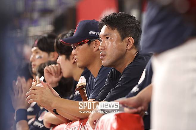 ▲ 손목 부상으로 복귀가 지연될 전망인 전준우 ⓒ곽혜미 기자