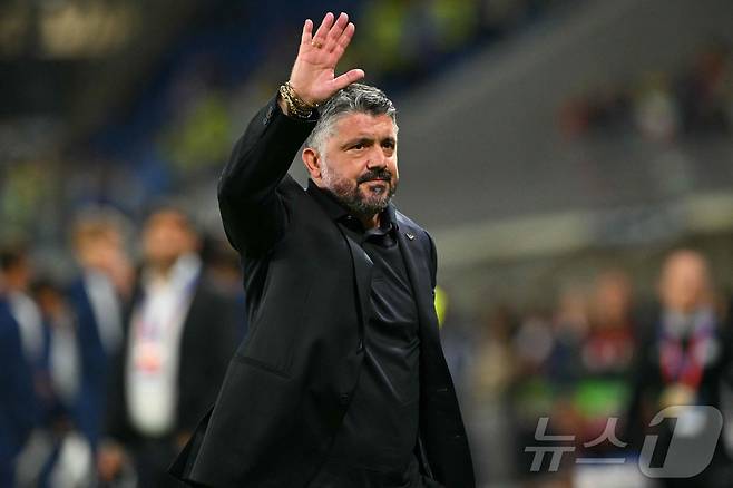 이탈리아 대표팀 사령탑 데뷔전에서 승리한 젠나로 가투소 감독. ⓒ AFP=뉴스1