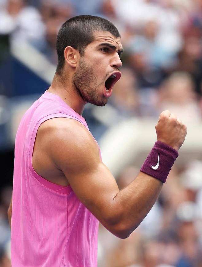 포효하는 알카라스. 사진/ATP 투어