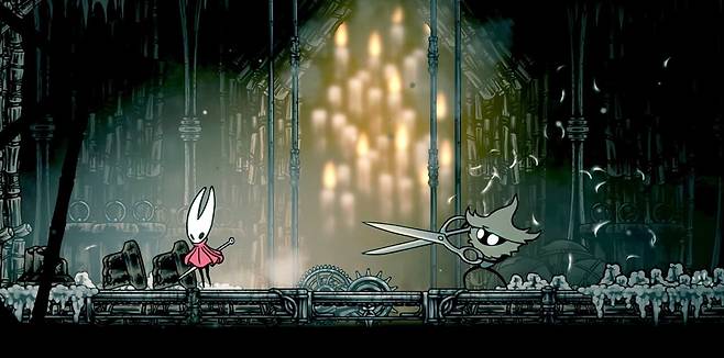 - 두 번째 단계에서는 늘 그랬듯이 연속으로 몬스터들이 등장한다