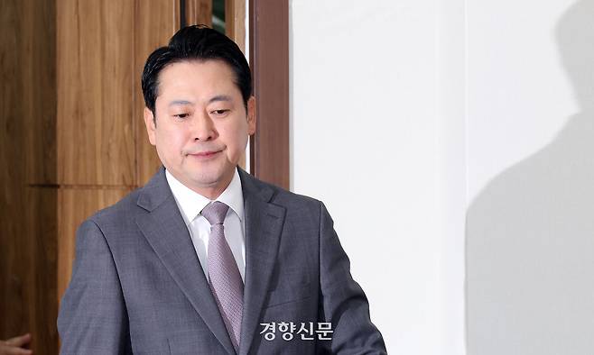 지난 4일 국회에서 열린 최고위원회의에 참석한 장동혁 국민의힘 대표. 권도현 기자