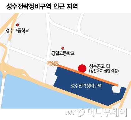 성수전략정비구역 인근 지역/그래픽=이지혜