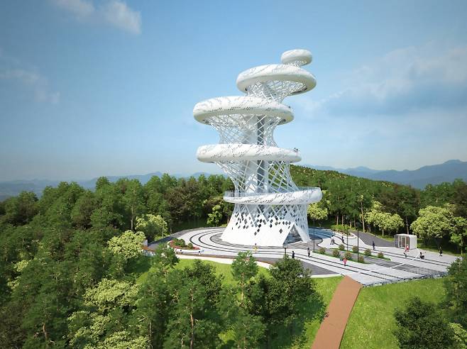 영산강 한반도 지형 파노라마 전망대 조감도/나주시