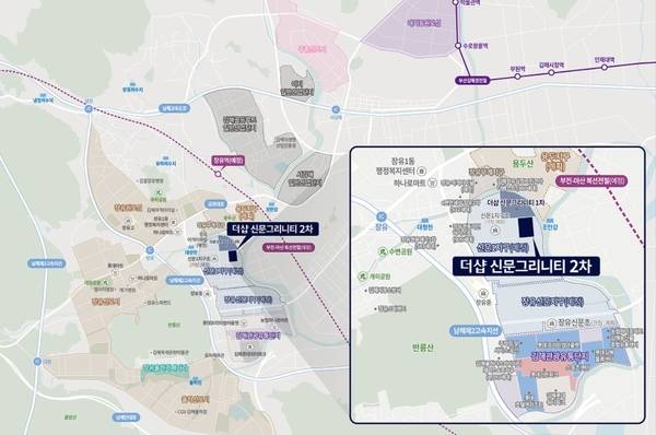 김해 신문1지구 도시개발구역. /더샵 신문그리니티 2차 누리집 갈무리