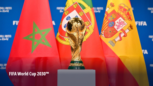 2030년 국제축구연맹(FIFA) 월드컵을 공동 개최하는 모로코(왼쪽부터), 포르투갈, 스페인. FIFA 공식 홈페이지 캡처