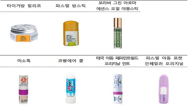 조사 대상 허브테라피 제품