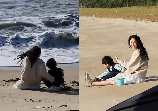 고현정과 아역배우 조세웅 군. 사진|조세웅 군 어머니 SNS