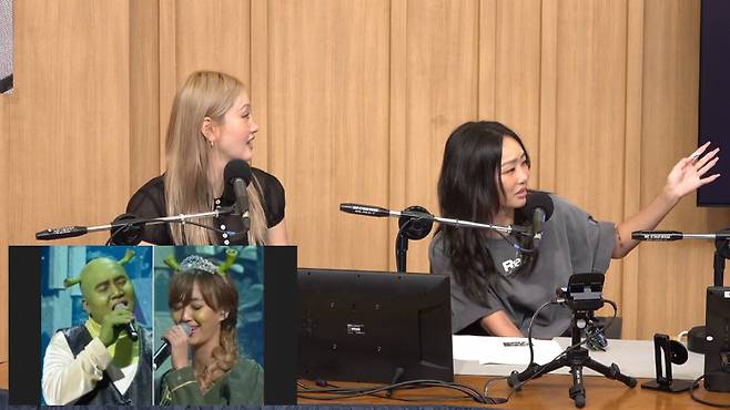 왼쪽부터 쏠, 효린 (사진=SBS 파워FM ‘두시탈출 컬투쇼’ 캡처)