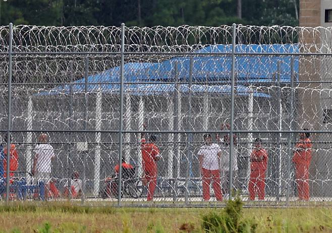 미 이민세관단속국 구금시설. 연합뉴스