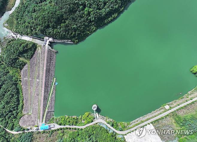 평창 도암댐, 강릉 가뭄 해결 구원투수 되나 (평창=연합뉴스) 양지웅 기자 = 8일 강원 평창군 대관령면 도암댐에 초록빛 물이 차 있다.
강릉 가뭄 사태가 심화함에 따라 정부는 도암댐을 활용한 해갈 방안을 검토 중이다. 2025.9.8 yangdoo@yna.co.kr