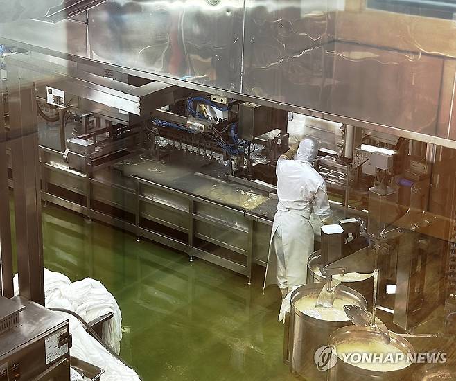 강릉 '초당두부'도 위기 (강릉=연합뉴스) 강태현 기자 = 강릉시가 최악의 가뭄으로 '재난 사태' 선포 12일째를 맞은 10일 강릉초당두부 공장에서 두부가 제조되고 있다. 콩 세척과 불리기, 끓이기, 여과, 열 냉탕 처리 등 과정에 물 사용이 필수적인 탓에 두부 식당과 공장은 단수로 인한 생업 위기를 토로하고 있다. 2025.9.10 taetae@yna.co.kr