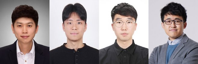 (왼쪽부터)성균관대 이보람 교수, 김지훈 석박통합과정생 및 정의대 박사, 포항공과대 조창순 교수