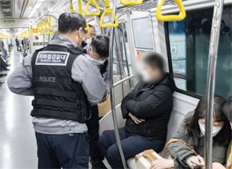 지하철경찰대 불법촬영 검거 장면. 사진 지하철경찰대