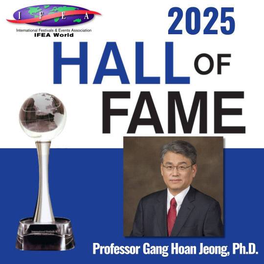 국제축제협회(IFEA) 명예의전당에 아시아인 최초로 헌액되는 정강환 교수. 배재대 관광축제한류대학원 제공