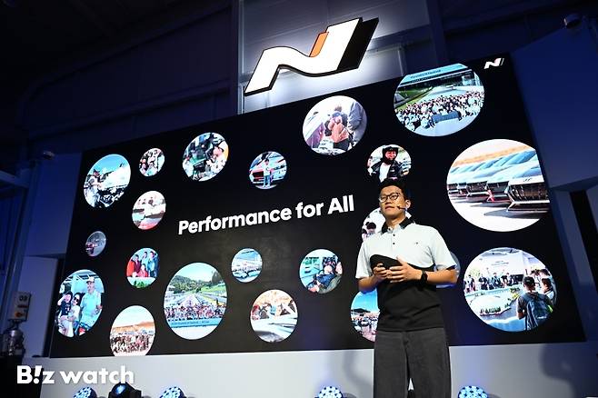 현대자동차가 18일 경기 의왕시에 위치한 'N 아카이브'에서 고성능 브랜드 'N' 출범 10주년 기념식을 개최하고 있다./사진=이명근 기자 qwe123@