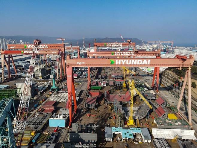 HD현대중공업 야드 전경.(사진=HD현대중공업.)