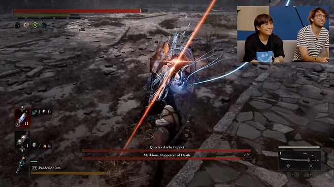 기욤 브로슈 디렉가 'P의 거짓' DLC '서곡'을 플레이했다(출처='P의 거짓' 유튜브).