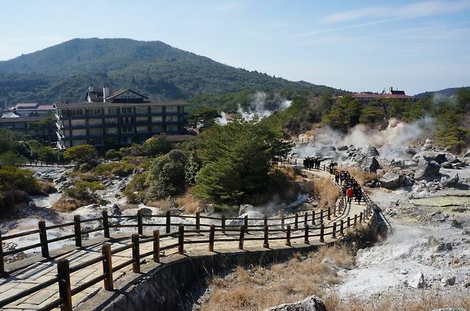 나가사키 운젠의 지옥 온천