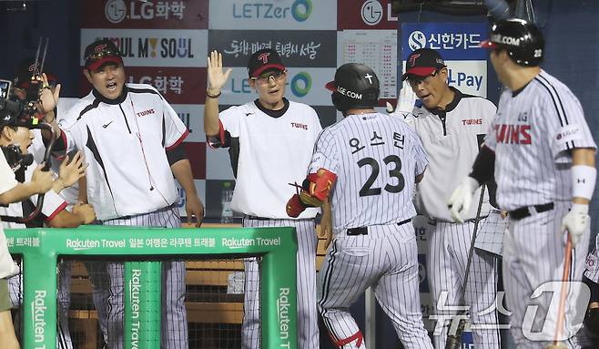 LG 트윈스 선수단. 2025.8.21/뉴스1 ⓒ News1 김성진 기자