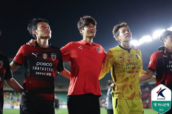 김종우(사진 왼쪽부터), 기성용, 황인재. 사진=한국프로축구연맹