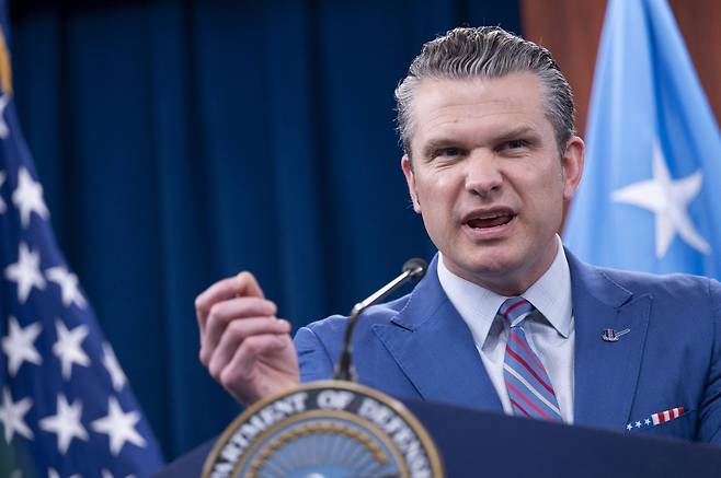 피트 헤그세스 미국 국방장관. 워싱턴=AP/뉴시스