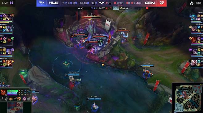 2025 LCK 결승전, 롤 대회, 한화생명 vs 젠지 2세트 ©LCK