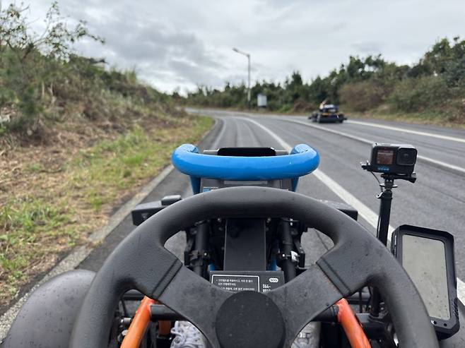 GR-D 차량이 약 12km/h 속도로 자동 회차 중인 모습. 사진=신지민 기자