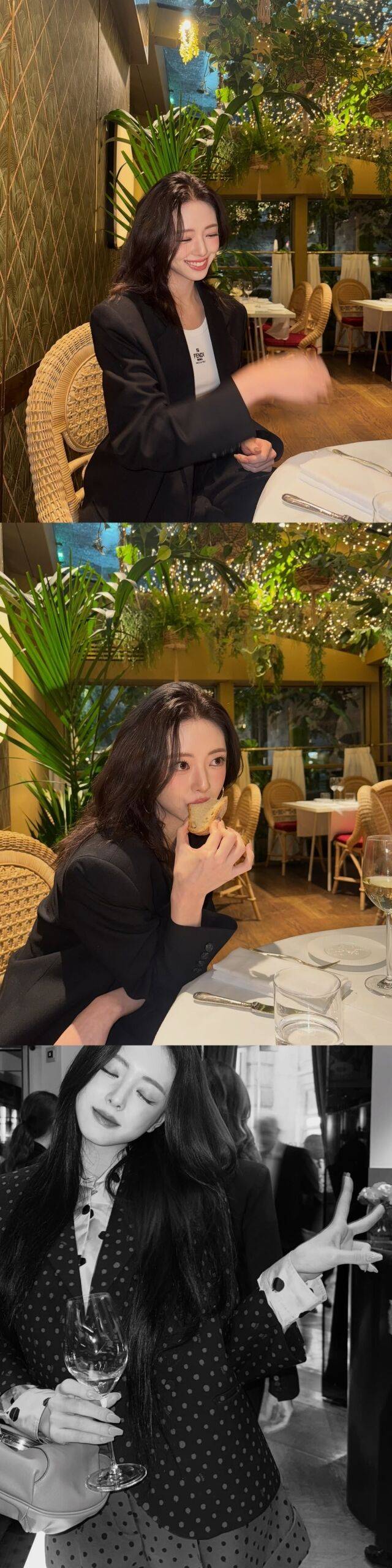 그룹 있지 멤버 유나가 고급스러운 매력을 자아냈다. / 유나 인스타그램