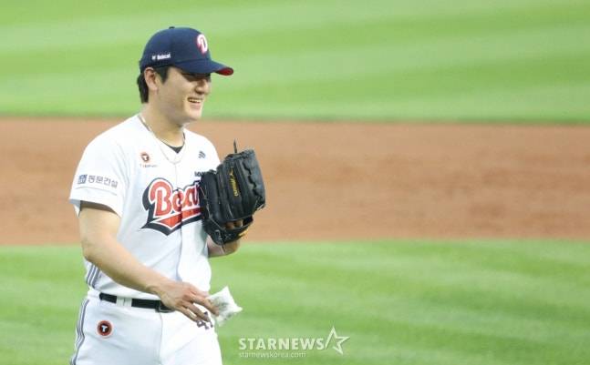 두산 베어스 투수 곽빈. /사진=김진경 대기자