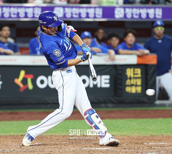 ▲ 이재현은 9월 들어 타격감이 올라오며 가을야구에서의 활약이 기대를 모으고 있다 ⓒ곽혜미 기자