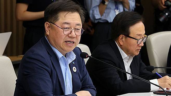 경제형벌 합리화 TF에서 발언하는 박일준 대한상의 부회장