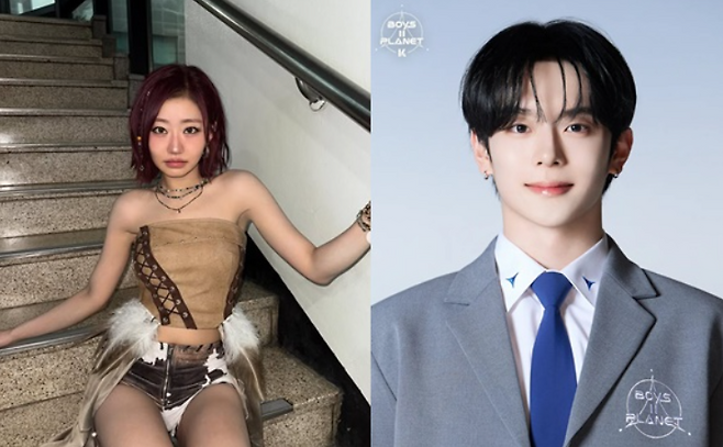 그룹 키스오브라이프(KISS OF LIFE) 쥴리(왼쪽)와 베리베리(VERIVERY) 강민.