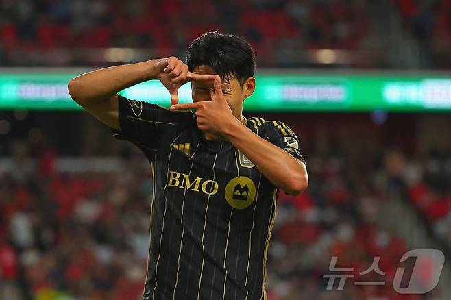 LA FC 손흥민이 추석 당일 5경기 연속골에 도전한다. ⓒ AFP=뉴스1