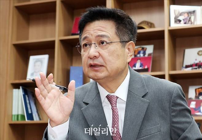 김장겸 국민의힘 의원이 데일리안과 인터뷰를 하고 있다. ⓒ데일리안 홍금표 기자