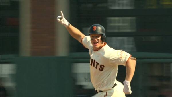 닉 헌들리의 샌프란시스코 시절(사진=MLB.com 방송화면)