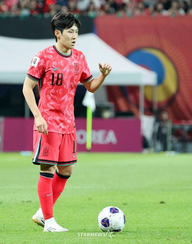 그동안 A대표팀에서 등번호 18번을 달았던 이강인. /사진=강영조 선임기자