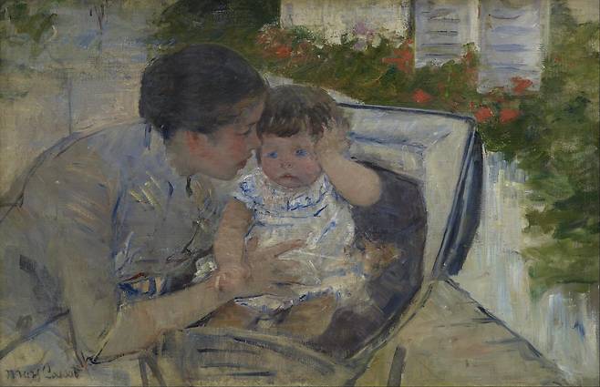 메리 카사트, 아기를 위로하는 수잔, 1881, 캔버스에 유채, 65.1x100cm, 휴스턴 미술관