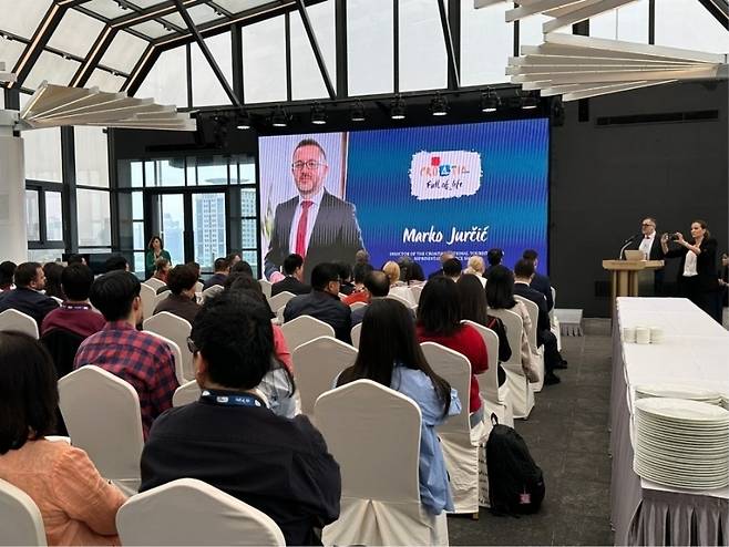 워크샵 사회를 보는 마르코 유르치치 한국 지사장. 사진제공|크로아티아관광청/CNTB