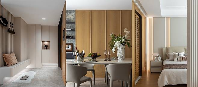 우드 앤 화이트로 전체적인 콘셉트를 맞춘 이다해의 신혼집. 이다해 SNS 캡처