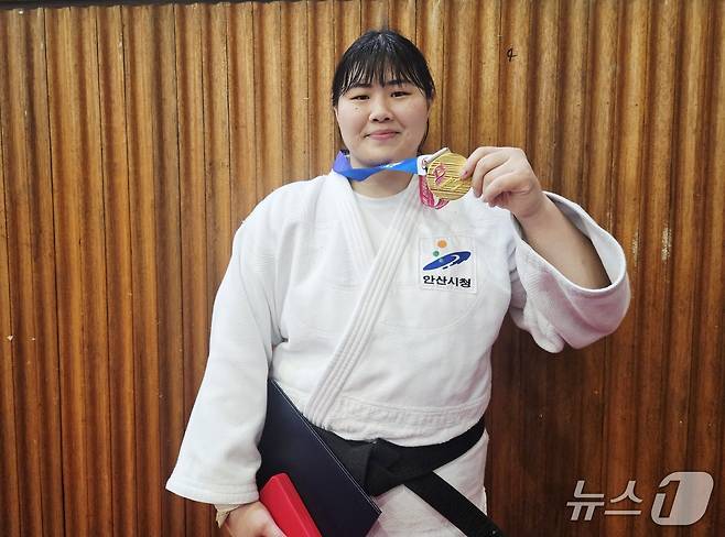 제106회 전국체육대회 유도 여자 일반부 78㎏ 이상급 우승을 차지한 김하윤. /뉴스1 ⓒ 뉴스1 김도용 기자