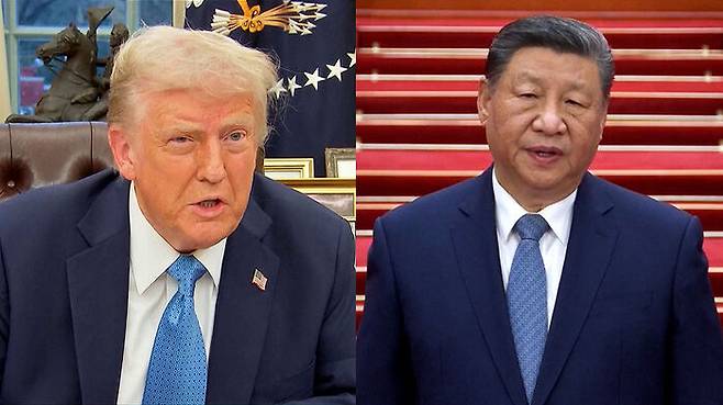 도널드 트럼프 미 대통령과 시진핑 중국 국가주석