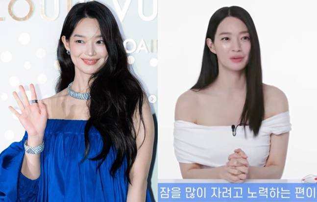 동안 미모의 신민아가 피부 관리 루틴을 공개했다. 사진=신민아 SNS, '엘르 코리아' 유튜브 채널