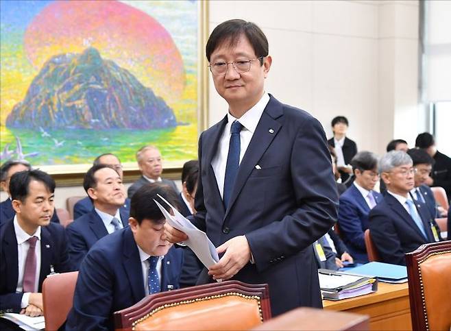 이찬진 금융감독원장이 21일 서울 여의도 국회에서 열린 국회 정무위원회의 금융감독원 등에 대한 2025 국정감사에 출석하고 있다. ⓒ데일리안 홍금표 기자