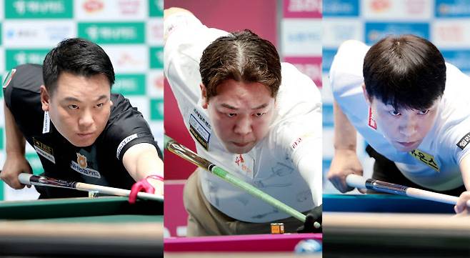 왼쪽부터 PBA 토종강자 조재호, 강동궁, 최성원. 사진=PBA