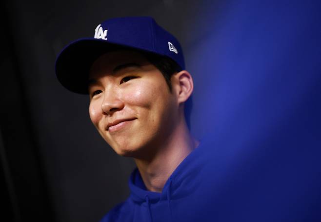 왼쪽 눈 쪽이 멍든 LA 다저스 김혜성. AFP연합뉴스