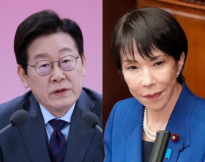 이재명 대통령·다카이치 사나에 일본 총리. 뉴시스